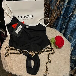 nwt Black and White Bodysuit